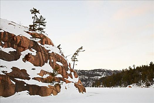 基拉尼省立公园,冬天,安大略省,加拿大