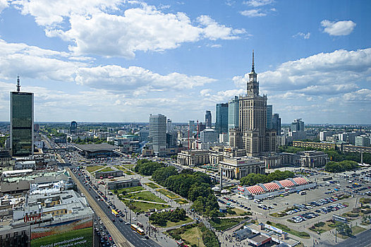 现代,天际线,华沙,波兰
