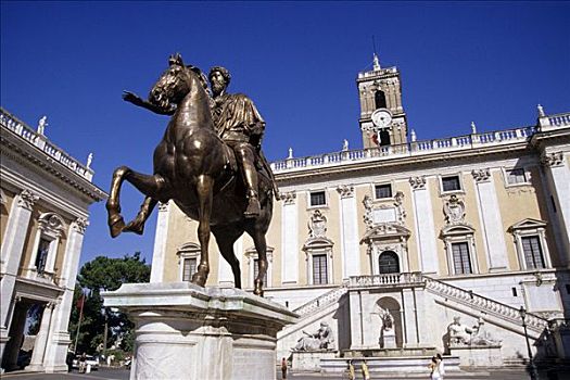 骑马雕像,国会,广场,宫殿,罗马,意大利,欧洲