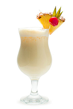 鸡尾酒,大杯饮料,椰香鸡尾酒,白色,朗姆酒,椰树,糖浆,菠萝汁,奶油