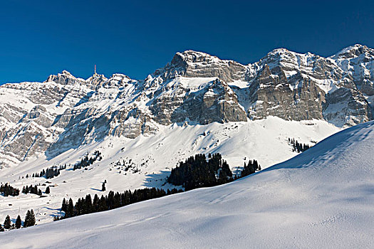 冬天,风景,山丘,瑞士,欧洲