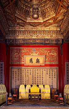 中国北京故宫博物院建筑内景