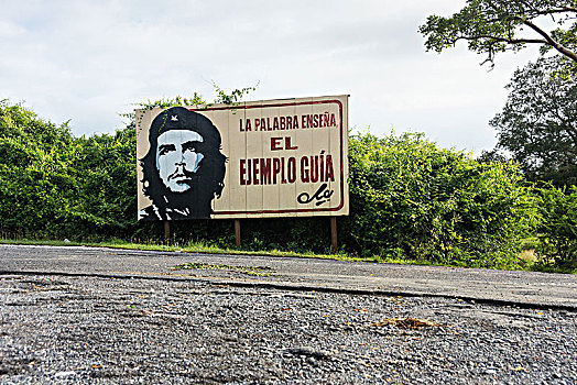 古巴,维尼亚雷斯,山谷,宣传,海报,切-格瓦拉