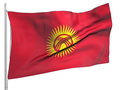 飞,旗帜,吉尔吉斯斯坦,国家