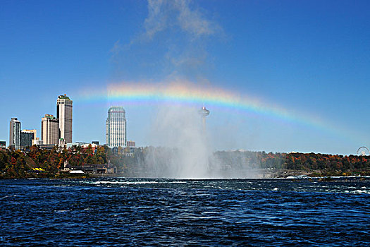 彩虹,上方,尼亚加拉,瀑布,酒店,尼亚加拉瀑布,安大略省,加拿大,北美
