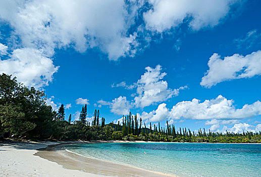 白沙滩,湾,新喀里多尼亚,美拉尼西亚,南太平洋