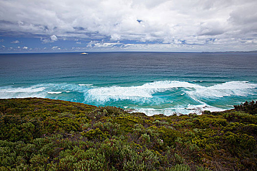 波浪,海滩,靠近,奥尔巴尼,西澳大利亚,澳大利亚