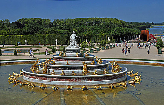 喷泉,金属,艺术家,城堡,花园,凡尔赛宫,世界遗产,伊夫利纳,区域,法兰西岛,法国,欧洲