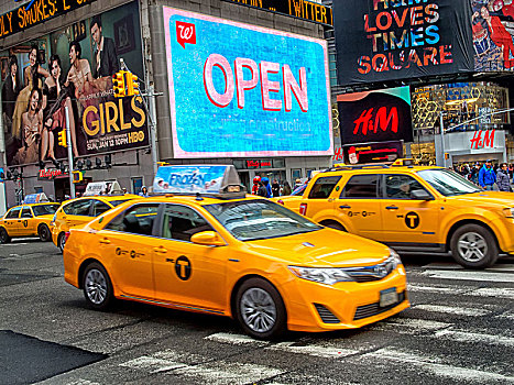 出租车,世界,著名,百老汇,曼哈顿,纽约,美国,背景,广告,多样