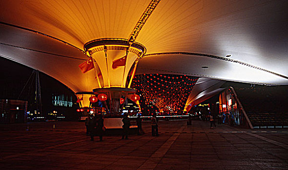 上海世博会世博轴夜景