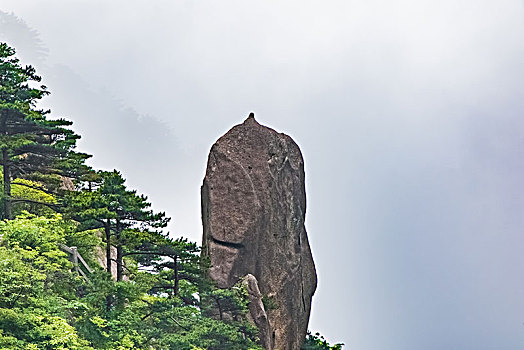 安徽省黄山市黄山风景区海豚石自然景观