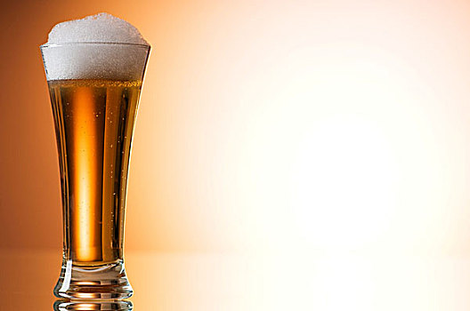 啤酒杯,彩色,倾斜,背景