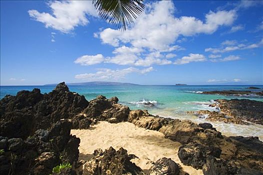 夏威夷,毛伊岛,麦肯那,秘密,海滩,岩石,环境