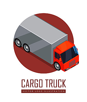 卡车,凸起,象征,货箱,矢量,插画,隔绝,白色背景,背景,货物,游戏,环境,运输,标识,设计