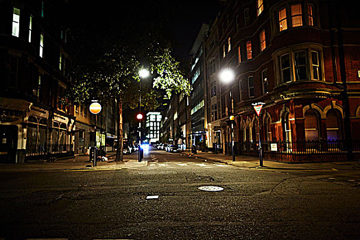 街道,夜晚,伦敦,英格兰