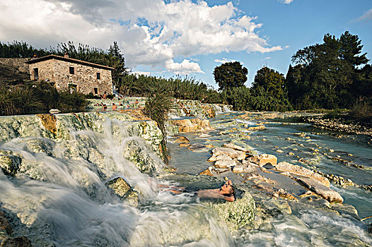 温泉,托斯卡纳,意大利