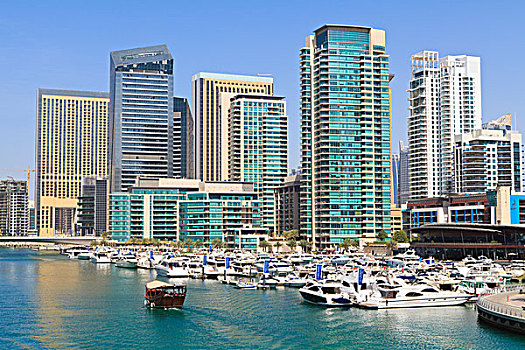 船,建筑,码头,迪拜,阿联酋