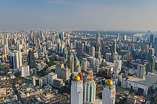 泰国,曼谷,城市,中心,天际线