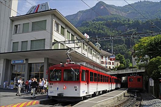 基站,齿轨铁路,瑞士,欧洲