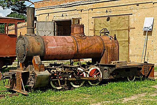 老,蒸汽,列车,铁路,博物馆,俄罗斯