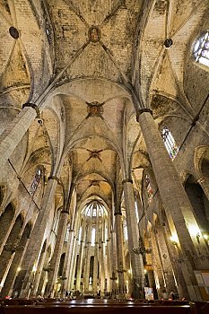 圣玛丽亚大教堂,教堂,巴塞罗那,西班牙