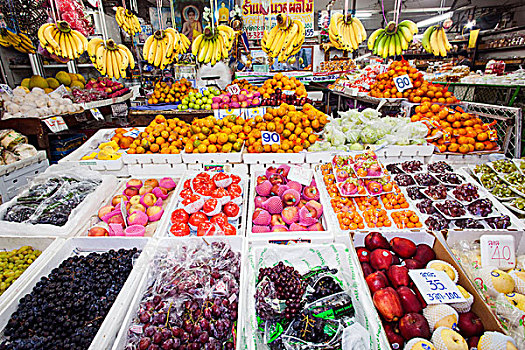 泰国,清迈,市场,水果摊,展示