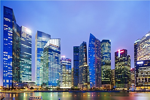 城市,新加坡,夜晚