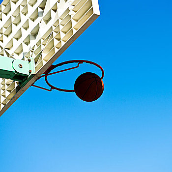 篮球,场地,得分,天空,背景