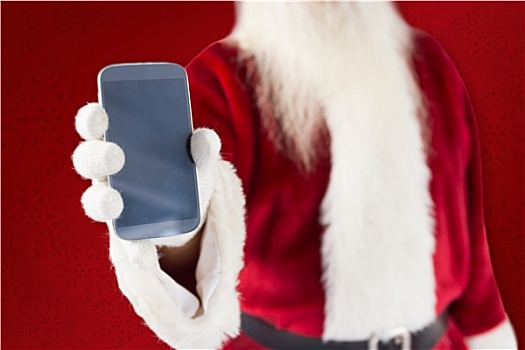 合成效果,图像,圣诞老人,展示,智能手机