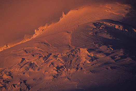 南极半岛,区域,午夜,阳光,冰河
