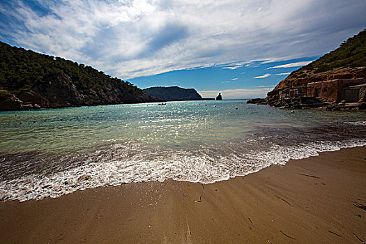 伊比萨岛,海滩,巴利阿里群岛,西班牙