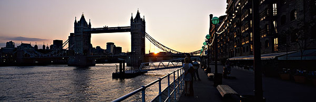塔桥,伦敦,英格兰,英国,剪影,桥,日落
