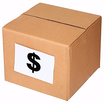纸盒,盒子,标识,美元