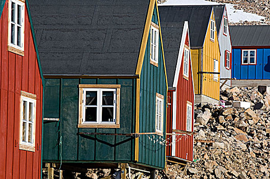 传统,房子,声音,格陵兰