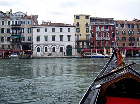 小船,旅游,小,威尼斯,运河,老