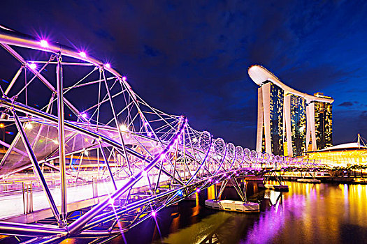 东南亚,新加坡,码头,湾,沙,螺旋,桥