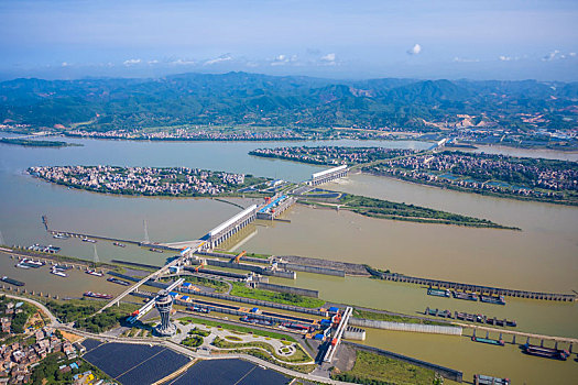 广西梧州,长洲水利枢纽风景旖旎如画卷