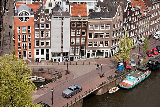 阿姆斯特丹,房子,俯视