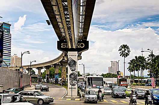 高架列车,单轨铁路,吉隆坡,马来西亚