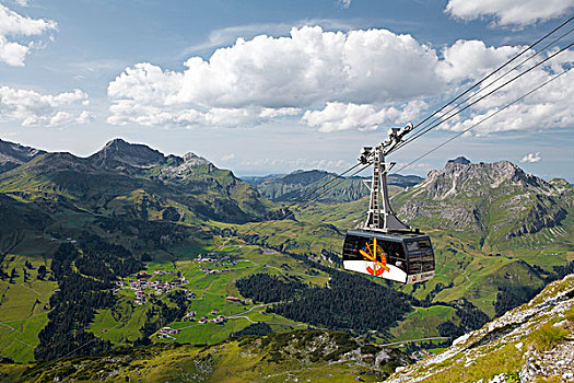 吊舱,阿尔卑斯山,阿勒堡,奥地利
