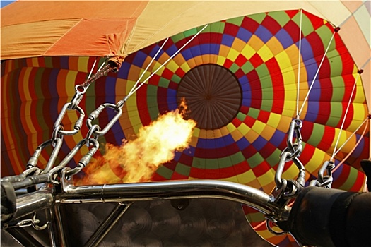 热气球,索具,火焰,喷气式飞机