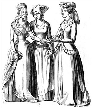 农民,女人,14世纪,艺术家