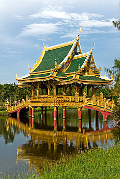 古桥,户外,博物馆,古城,泰国