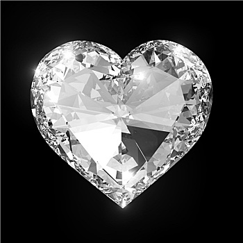奢侈品,钻石,心形,黑色背景,背景