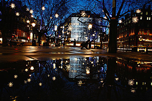 英国,伦敦,圣诞灯光