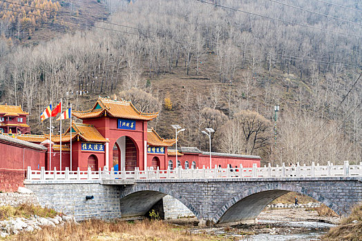 五台山景区的佛教寺庙建筑