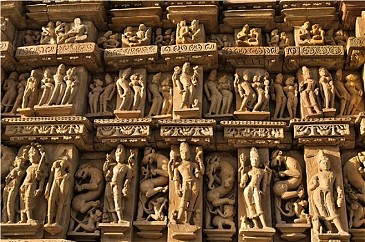 雕塑,庙宇,克久拉霍,印度,世界遗产