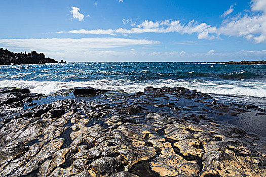 火山岩,海滩,特内里费岛,加纳利群岛,西班牙