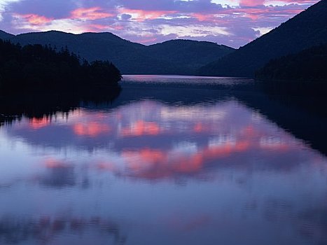 湖,晚间,风景