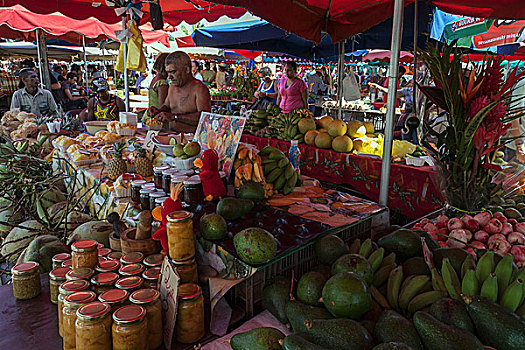 蔬菜,水果,出售,市场货摊,街道,市场,圣保罗,团聚,非洲